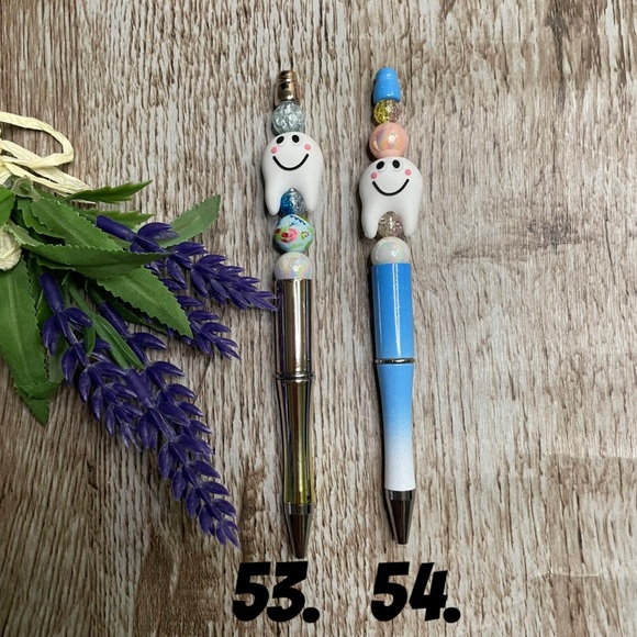 Handcrafted Pens Beaded Unique Artisan Gifts Office Accessories - Picture 1 of 1